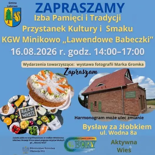 Przystanek Kultury i Smaku w Bysławiu: KGW Minikowo zaprasza na niedzielne popołudnie