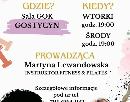 Treningi fitness w Gostycynie – zapraszamy na zajęcia z Martyną Lewandowską
