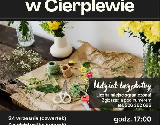 Warsztaty florystyczne w Cierplewie – bezpłatne spotkania dla mieszkańców gminy Lubiewo