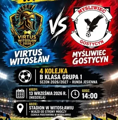 GKS Myśliwiec Gostycyn zagra w Witosławiu. 4. kolejka rundy jesiennej