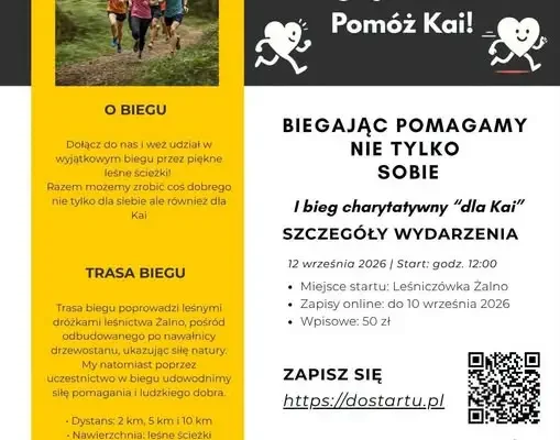 Biegi charytatywne w Żalnie – wsparcie dla małej Kai
