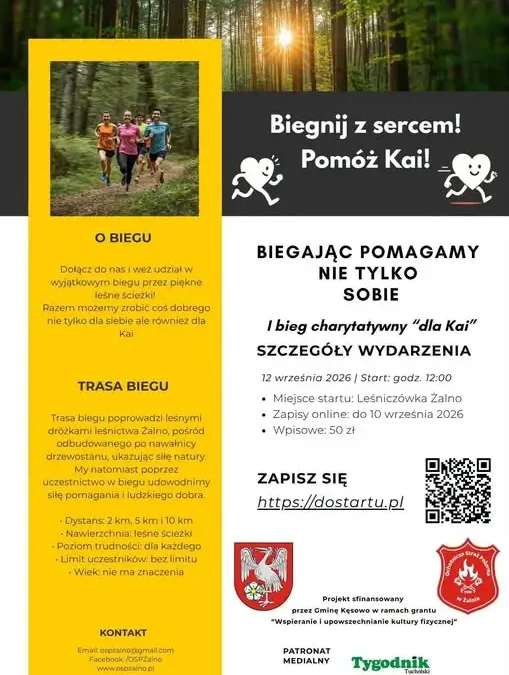 Biegi charytatywne w Żalnie – wsparcie dla małej Kai