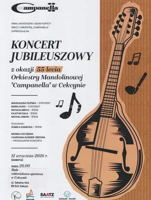 Koncert jubileuszowy Orkiestry Campanella w Cekcynie – dziś o 20:00