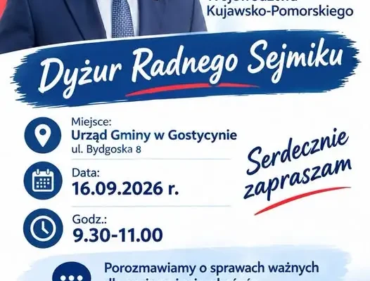 Dyżur radnego sejmiku Radosława Kempinskiego w Gostycynie