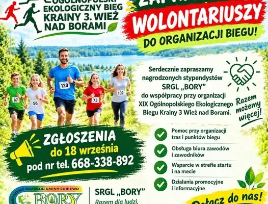 Zostań wolontariuszem XIX Ekologicznego Biegu Krainy 3 Wież nad Borami