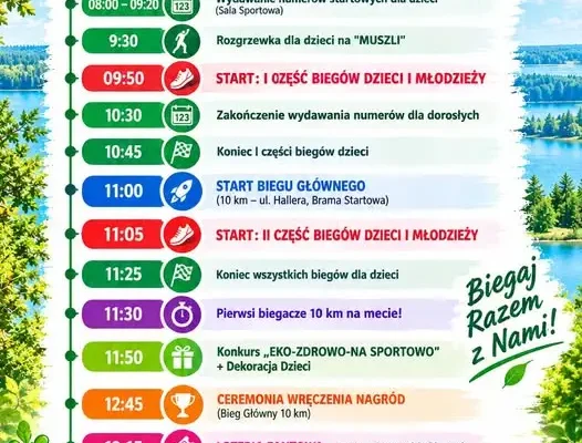 XIX Bieg Krainy 3 Wież — harmonogram i godziny startów