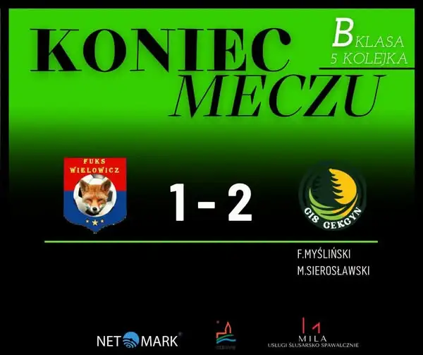 B Klasa: Cis Cekcyn wygrywa na wyjeździe z Fuksem 2:1
