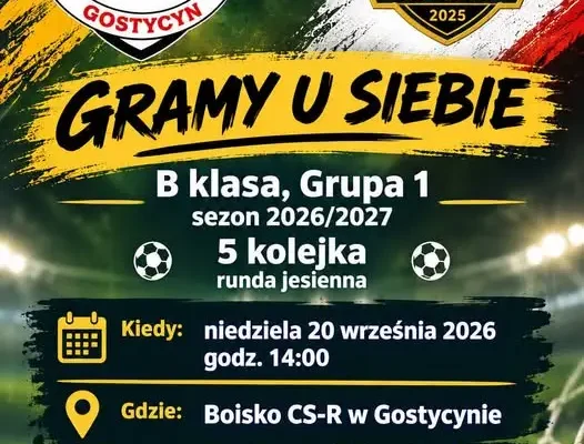 GKS Myśliwiec Gostycyn zagra u siebie z KS Żalno w V kolejce
