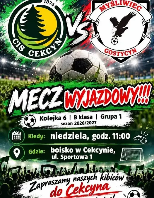 GKS Myśliwiec Gostycyn zagra w Cekcynie. VI kolejka rundy jesiennej już w niedzielę