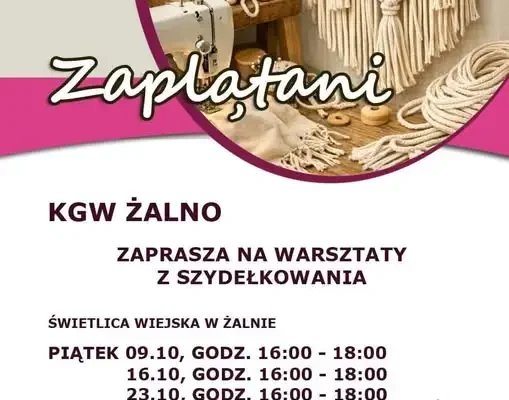 Warsztaty szydełkowania w świetlicy wiejskiej w Żalnie