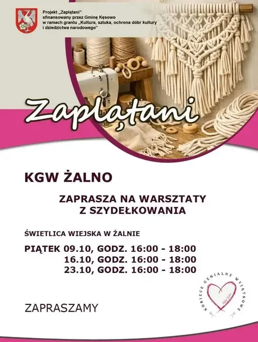 Warsztaty szydełkowania w świetlicy wiejskiej w Żalnie