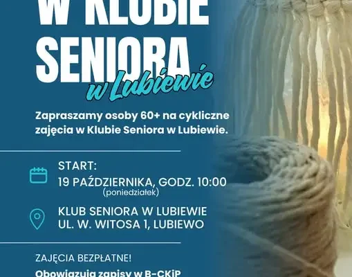 Klub Seniora w Lubiewie wznawia zajęcia – start już 19 października