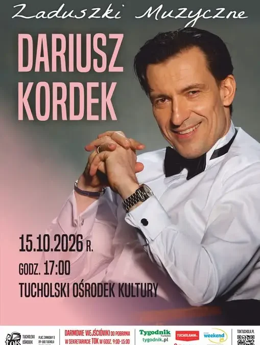 Dariusz Kordek wystąpi w Tucholi – bezpłatny koncert Zaduszki Muzyczne