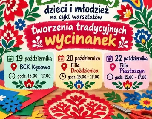 Warsztaty wycinanek ludowych w gminie Kęsowo – zapisy trwają