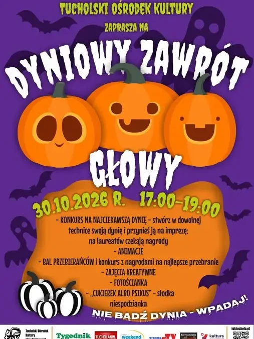 Dyniowy Zawrót Głowy w Tucholskim Ośrodku Kultury – pierwsza taka impreza!