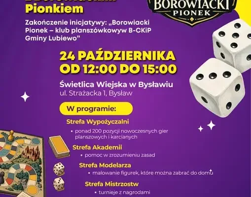 Borowiacki Pionek: rodzinny finał w Bysławiu już 24 października